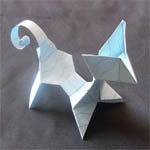 How to make paper Origami Dog