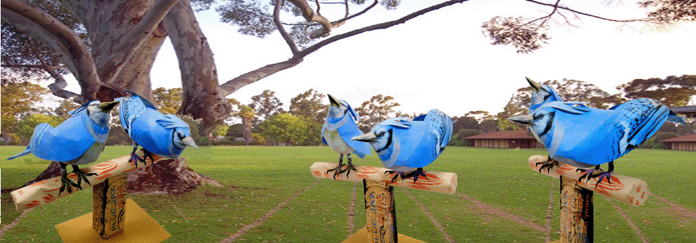 Blue Jay Paper Craft 3d Model 
