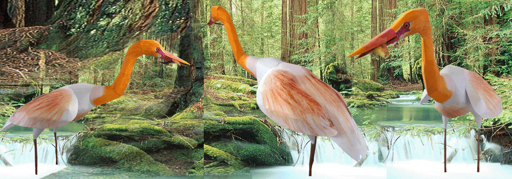 Egret Paper Craft 3d Model
