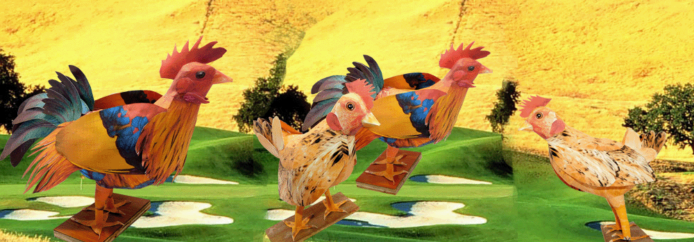 Roster - Hen Paper Craft 3d Model