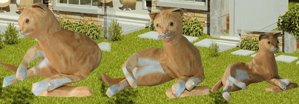 Domestic Cat Paper Craft 3d Model