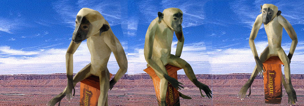 Langur Paper Craft 3d Model